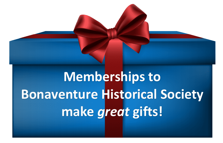Memberships to Bonaventure Historical Society make great gifts